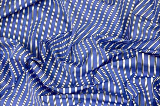 Рубашечный хлопок, Полоска микс синяя (187405), Италия