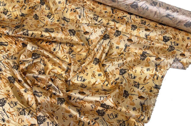 Подкладочная Taffeta в стиле PIN-UP, бежевая 3