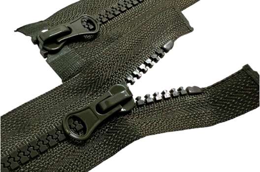 Молния трактор MaxZipper пластиковая, 80 см, тип 5, хаки (F328), 2 замка, разъемная