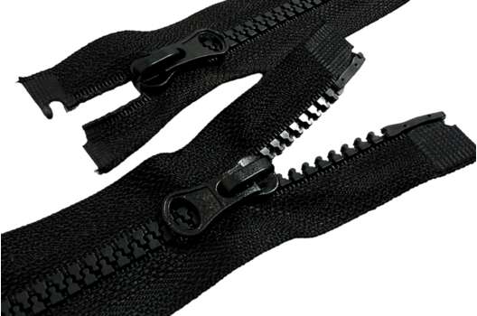 Молния трактор MaxZipper пластиковая, 80 см, тип 5, черная (F322), 2 замка, разъемная