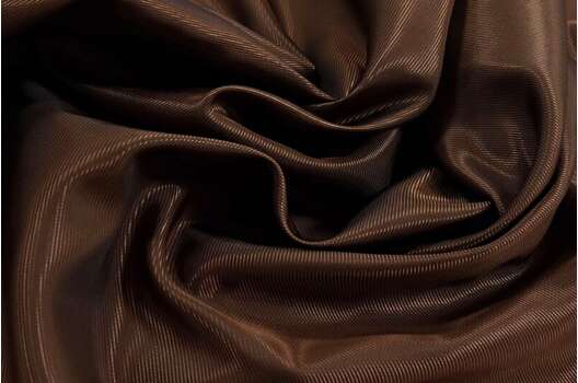 Подкладочная ткань с вискозой (6010L/ 7720) в рубчик, темно-коричневая