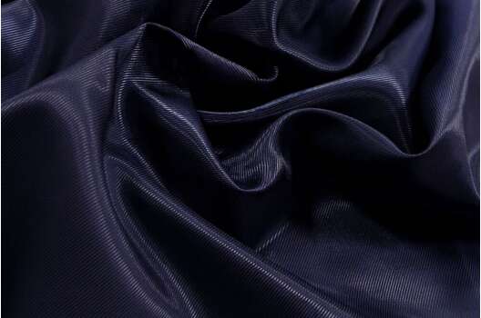 Подкладочная ткань с вискозой (6010L/ 7060) в рубчик, темно-синяя