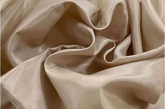 Подкладочная ткань с вискозой (6010L/ 7210) в рубчик, светло-бежевая