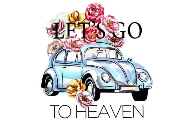 Термонаклейка Машина To Heaven, 18х19 см