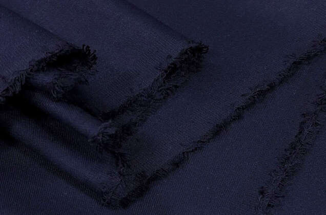 Костюмная ткань с вискозой, темно-синяя (24С198С-ДЯ) 4
