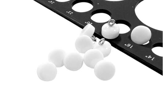 Пуговица пластик на ножке 80147, белая, 10 мм