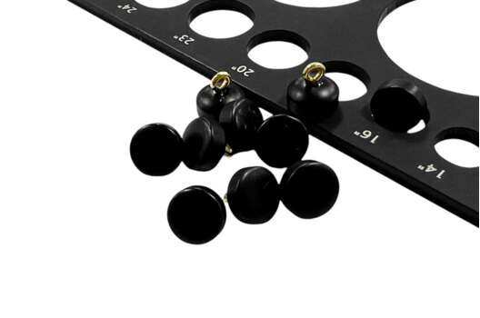 Пуговица пластик на ножке 80147, черная, 10 мм