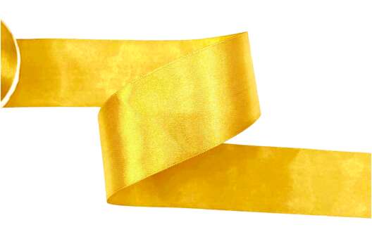 Лента атласная IDEAL, 50 мм, темно-желтая (3016)