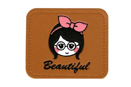 Нашивка, Девочка Beautiful, 4.1х3.6 см