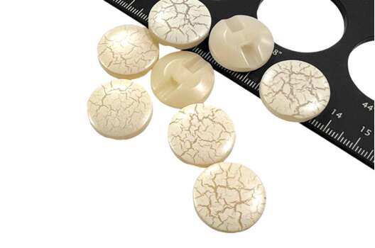 Пуговица пластиковая MA05, туннельная, молочная, 21 мм