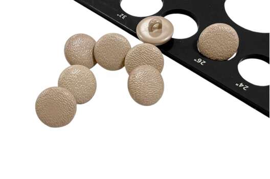 Пуговица пластиковая на ножке NE221, бежевая, 16 мм