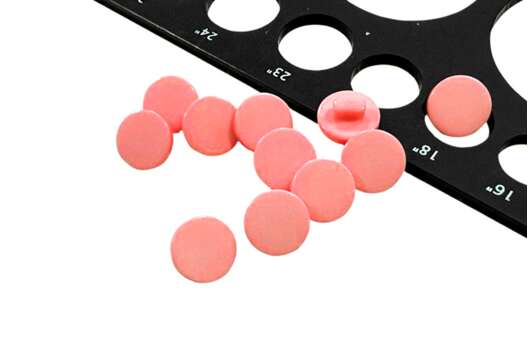 Пуговица пластиковая на ножке PS21, персиково-розовая, 11.5 мм