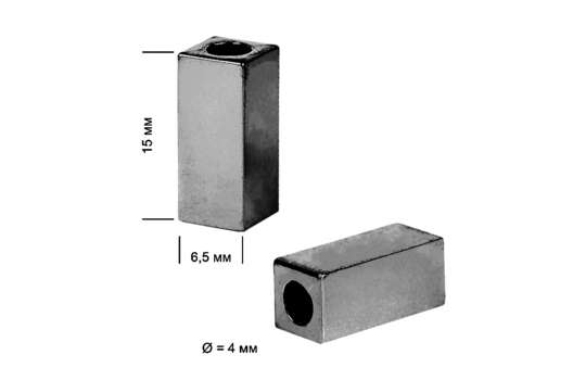 Наконечник металл 0305-5376, черный никель, 15х6.5 мм