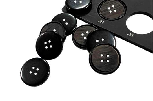 Пуговица пластик NE52, 4 прокола, кофе, 23 мм