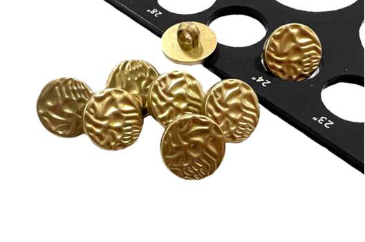 Пуговица пластиковая на ножке PS40, матовое золото, 15 мм