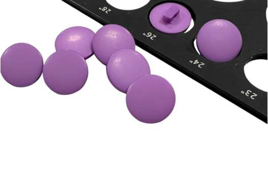 Пуговица пластик на ножке NE68, фиолетовая, 15 мм