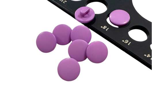 Пуговица пластик на ножке NE68, фиолетовая, 11.5 мм