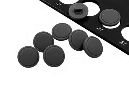 Пуговица пластик на ножке NE29, серая, 15 мм