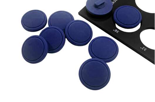 Пуговица пластик на ножке NE29, темно-синяя, 23 мм