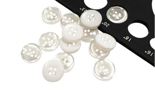 Пуговица пластик 44400, 4 прокола, молочная, 12.5 мм, Турция