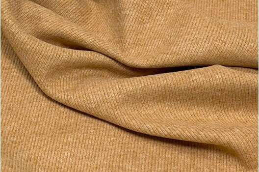 Трикотаж мелкой вязки, песочный