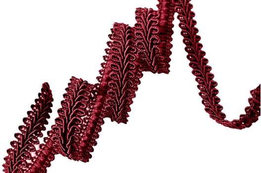 Тесьма Шанель плетеная, бордо, 12 мм