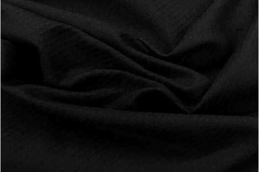 Пальтовая шерсть (116482), черная в диагональный рубчик, Италия