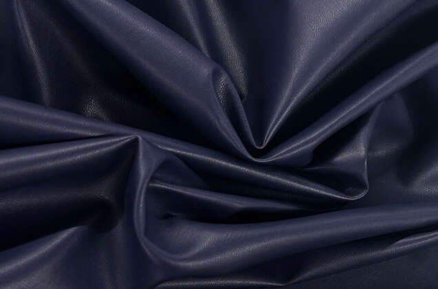 Искусственная кожа на замше, темно-синяя 2