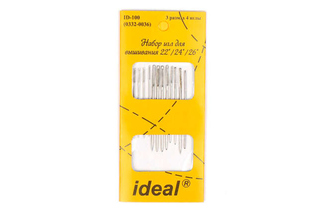 Иглы ручные IDEAL АССОРТИ для вышивания, 12 шт. 1