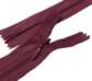 Молния потайная, 60 см цвет: бордовый