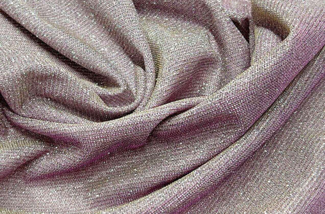 Трикотаж с глиттером MIRACLE, пудра