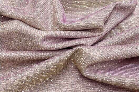 Трикотаж с глиттером MIRACLE, пудра