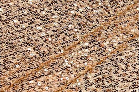 Пайетки на сетке-полосы 2 мм, золотистый персик, 135 см