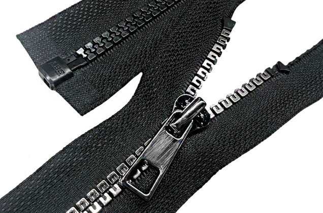 Молния пластик трактор FURNI Chine great wall, 75 см, тип 5, разъемная, черная/никель