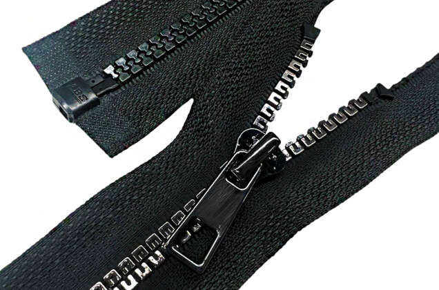 Молния пластик трактор FURNI Chine great wall, 75 см, тип 5, разъемная, черная/черный никель