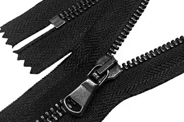 Молния металл FURNI (6M CE матовый), 18 см, тип 5, неразъемная, черная/черный (BO)