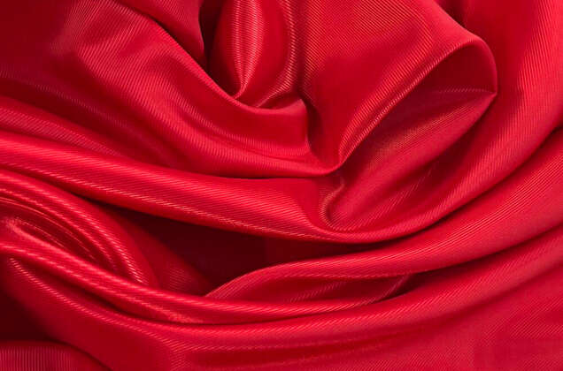 Подкладочная ткань с вискозой (6010L/ 7380) в рубчик, красная 1