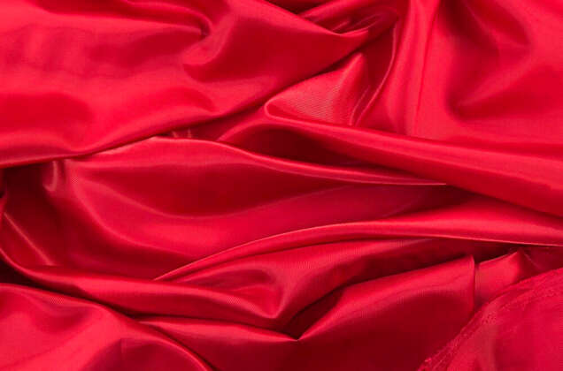 Подкладочная ткань с вискозой (6010L/ 7380) в рубчик, красная 2