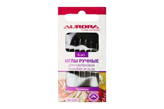 Иглы ручные для гобеленовой вышивки № 22/26, 6 шт.