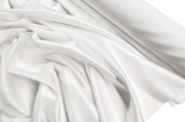 Свадебный сатин (корсетный атлас), молоко, Тайвань