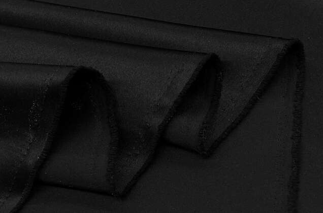 Свадебный сатин (корсетный атлас), черный, Тайвань 3