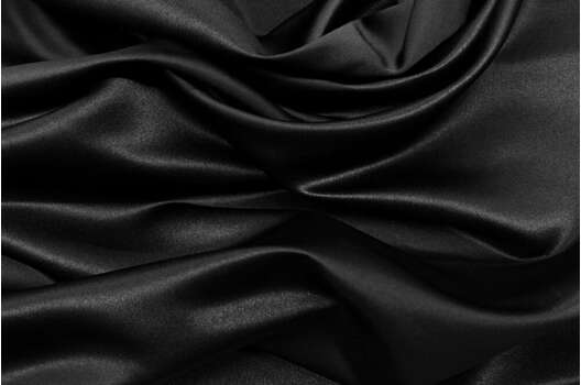 Свадебный сатин (корсетный атлас), черный, Тайвань