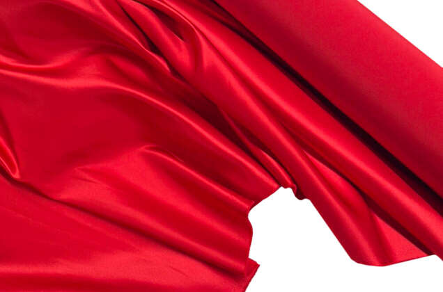 Свадебный сатин (корсетный атлас), красный, Тайвань