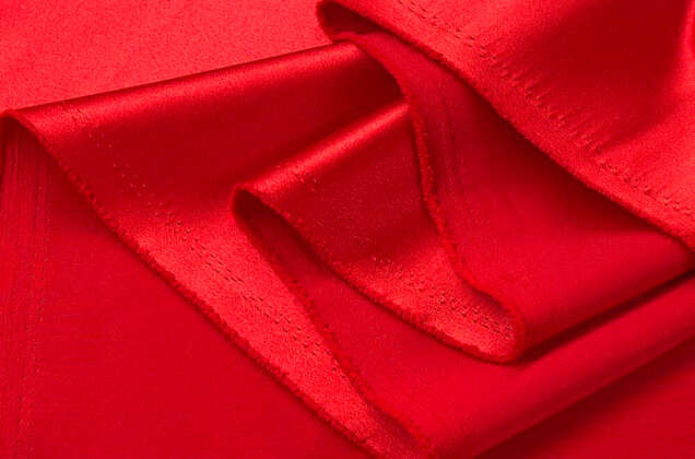 Свадебный сатин (корсетный атлас), красный, Тайвань 4