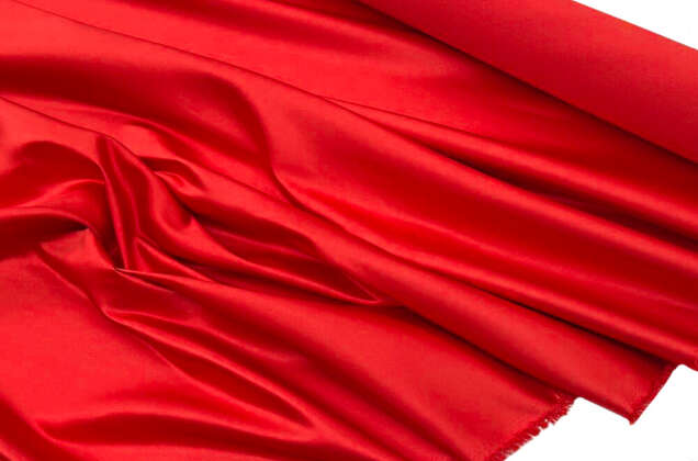 Свадебный сатин (прокатный атлас), яркий красный, Китай 2