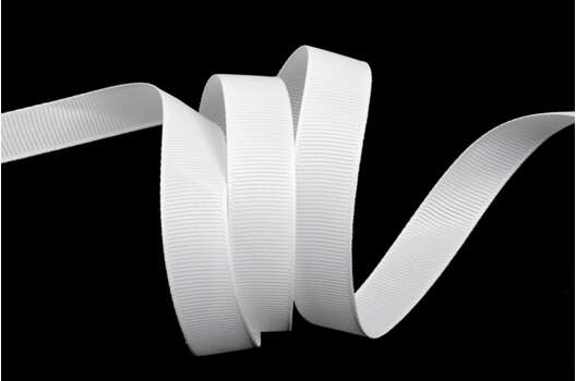 Лента репсовая Ideal 12 мм, белая (001)