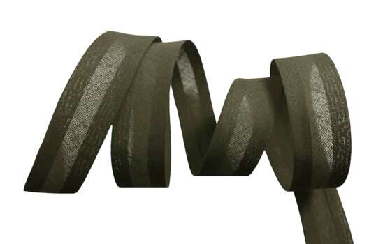 Бейка хлопковая, 20 мм, оливковая (F327)