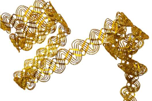 Тесьма металлизированная 20 мм, золотая, арт.901