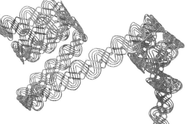 Тесьма металлизированная 20 мм, серебряная, арт.901