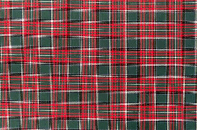 Рубашечная фланель (фуле) 100% хлопок, Клетка темно-зеленая с красным, Турция 6
